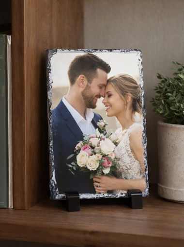 Custom Photo Slate – 6×8 | Personalized Stone Plaque with Your Image