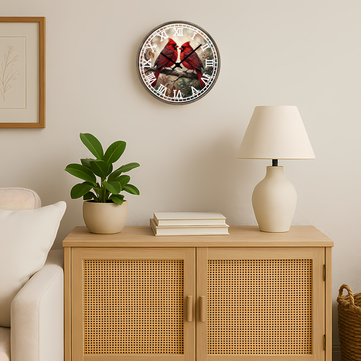 Cardinal Nature Wall Clock