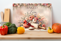 Baked With Love Cardinal Floral Glass Cutting Board