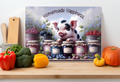 Homemade Happiness Pig Kitchen Glass Cutting Board