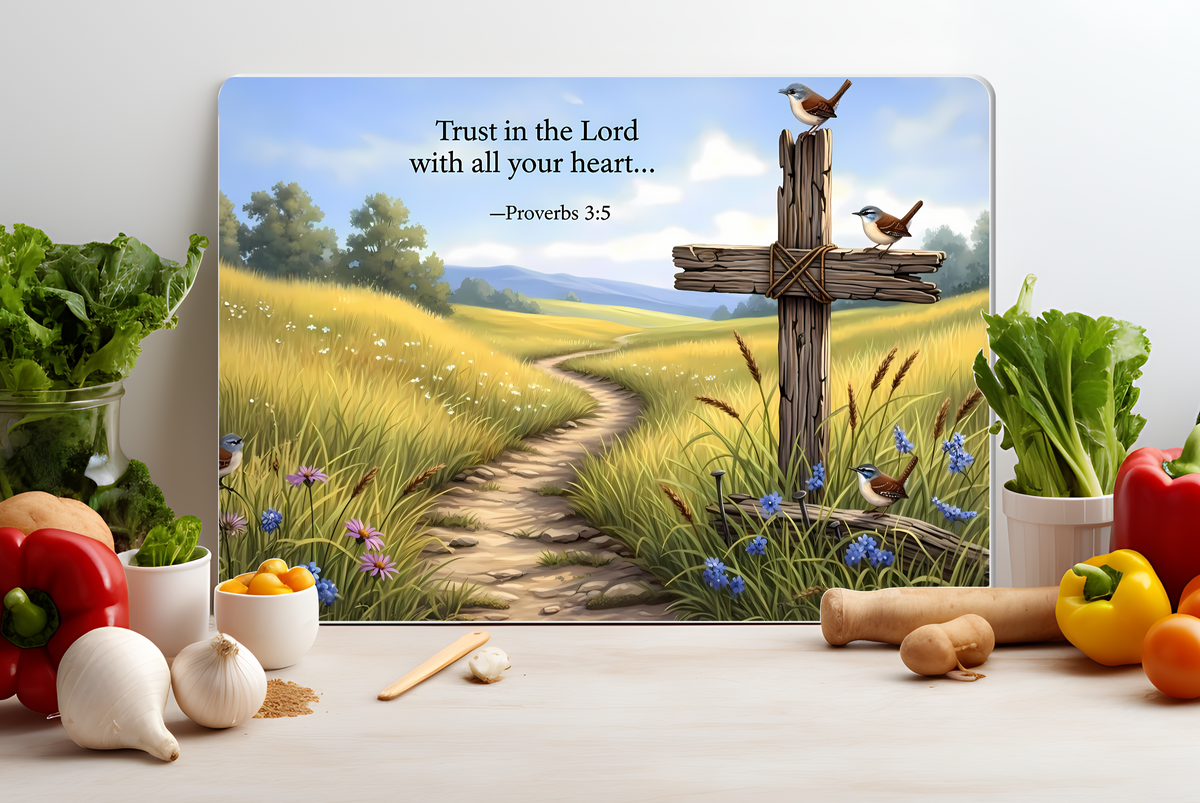 Trust in the Lord with All Your Heart – Proverbs 3:5 Kitchen Decor Cutting Board