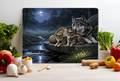 Wolf Family Cutting Board – Wildlife Night Scene Glass Board