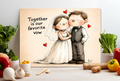 Together Is Our Favorite Vow Wedding Glass Cutting Board