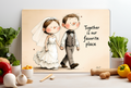 Together Is Our Favorite Place Wedding Glass Cutting Board