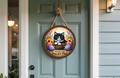 Welcome to Our Purr-fect Place Door Round – Cat Lover Door Decor