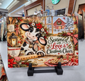 Seasoned With Love & Christmas Cheer Cow Glass Cutting Board – Holiday Kitchen Décor