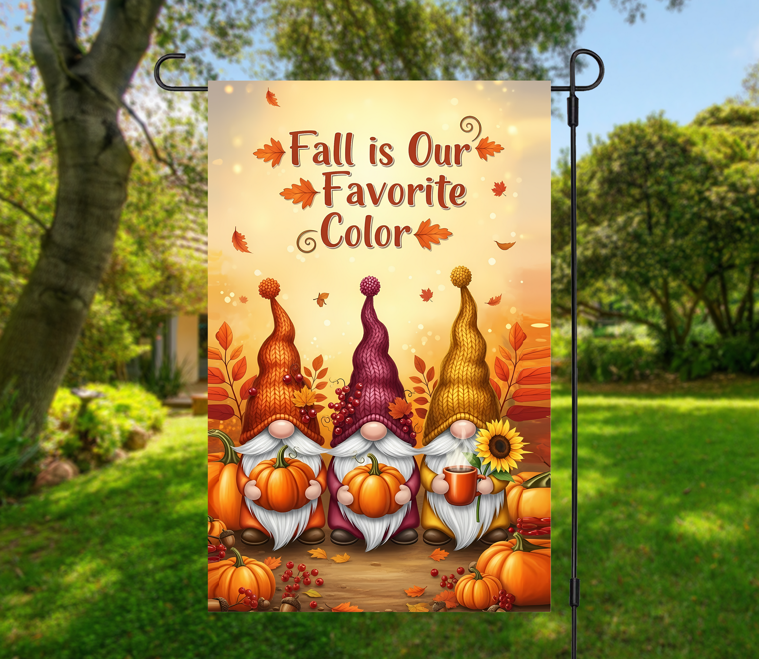 Fall Is Our Favorite Color-12 × 18 Garden Flag (Single-Sided)