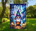 Boo Gnome-12 × 18 Garden Flag (Single-Sided)