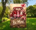 Be Mine Valentine Gnome-12 × 18 Garden Flag (Single-Sided)