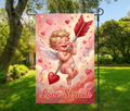 Love Struck Cupid-12 × 18 Garden Flag (Single-Sided)