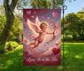 Love Is in the Air Cupid-12 × 18 Garden Flag (Single-Sided)