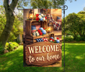 Welcome to Our Home Patriotic-12 × 18 Garden Flag (Single-Sided)