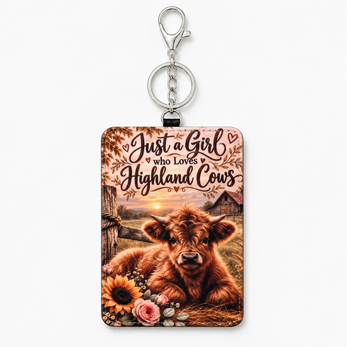 Just a Girl Who Loves Highland Cows ID Holder