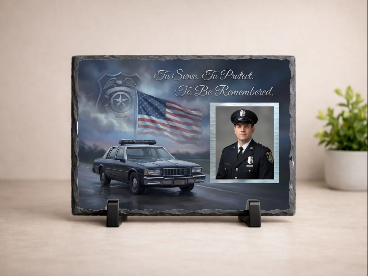 To Serve To Protect Police Memorial Photo Slate