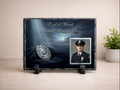 End of Watch Police Badge Memorial Photo Slate