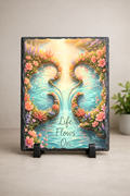 Life Flows On Inspirational Photo Slate