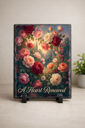 A Heart Renewed Inspirational Floral Photo Slate