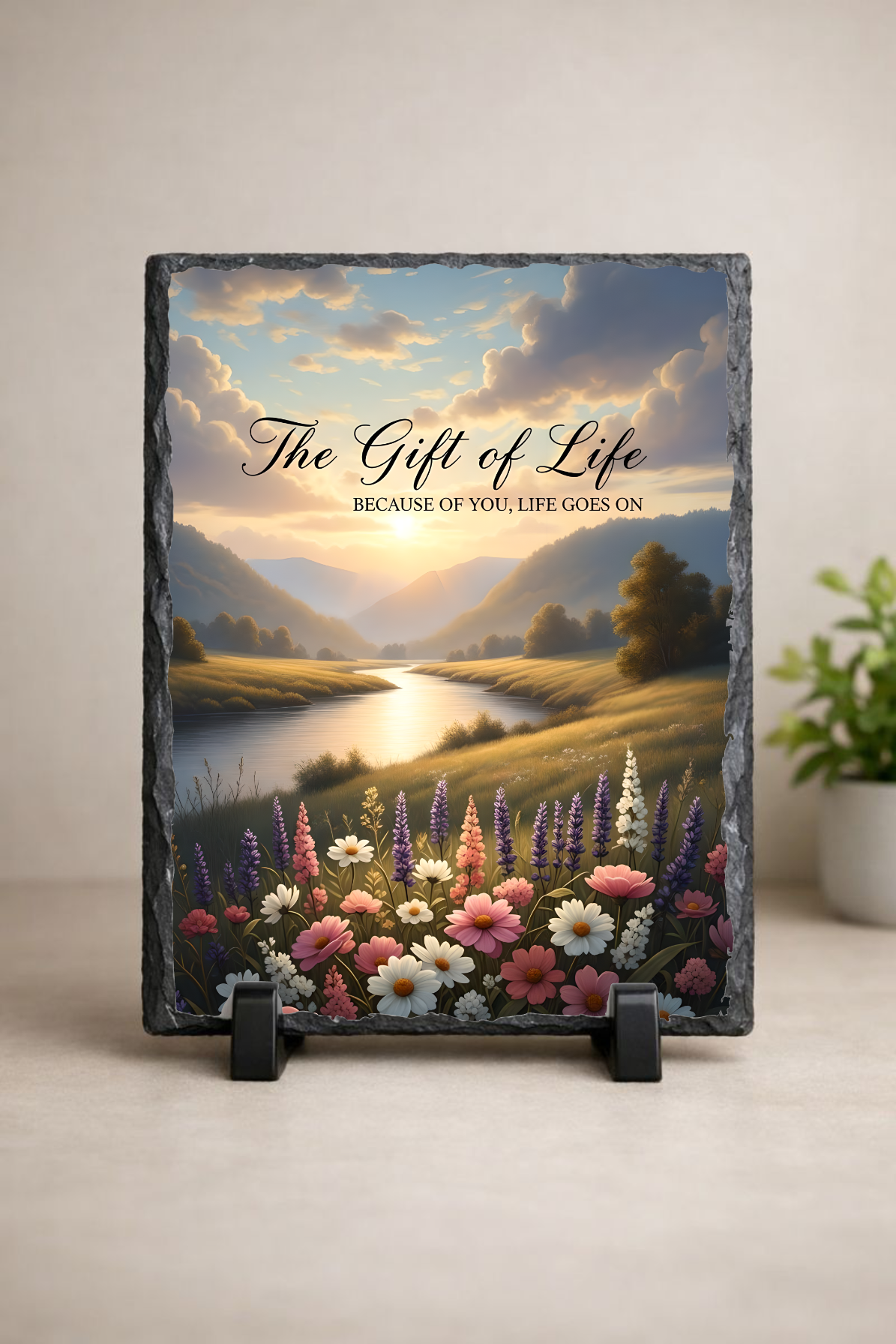 The Gift of Life Inspirational Photo Slate