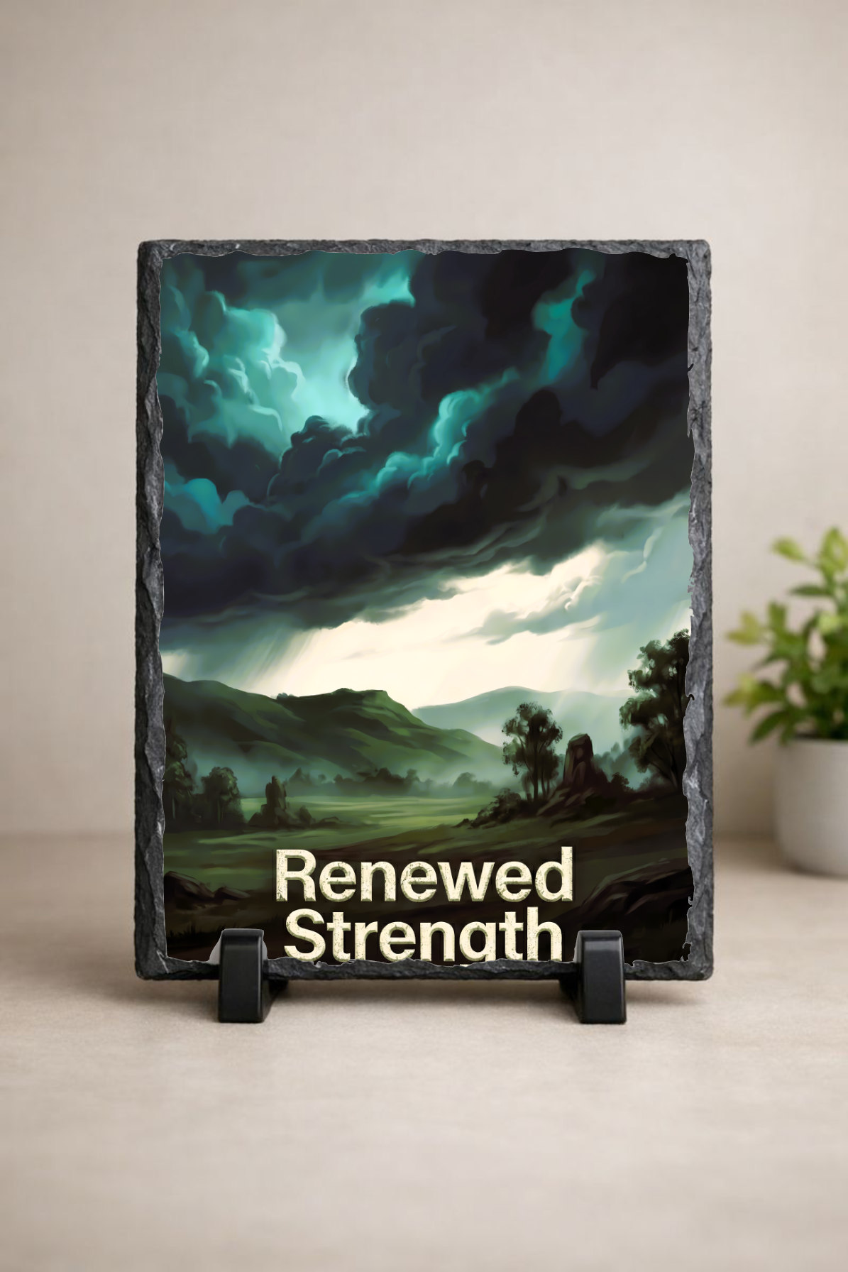 Renewed Strength Inspirational Photo Slate