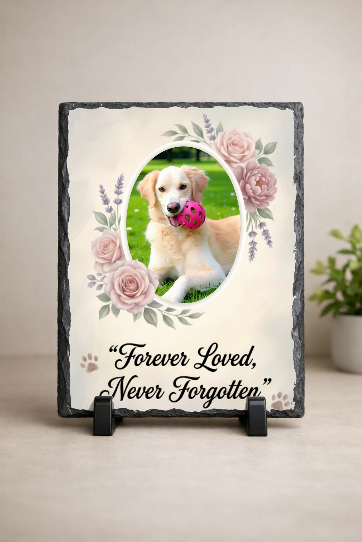 Forever Loved Never Forgotten – Personalized Pet Memorial Slate