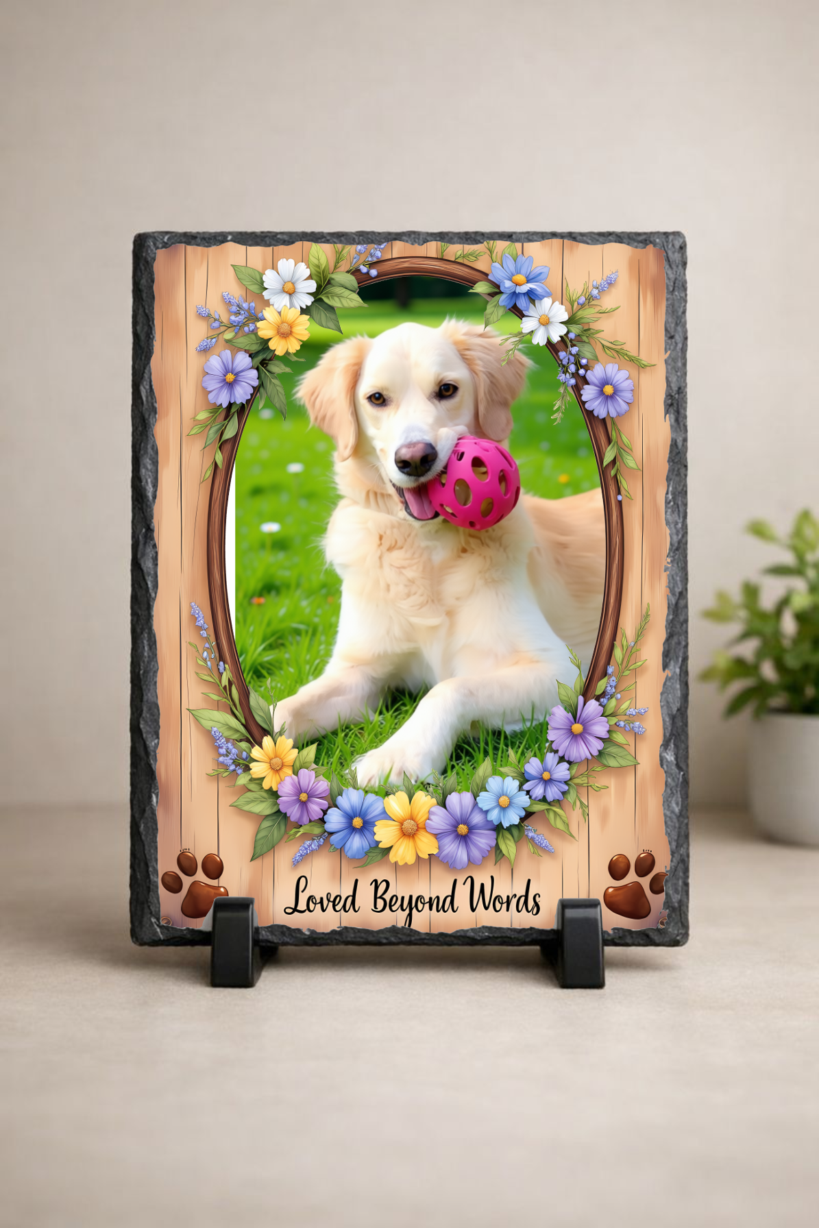Loved Beyond Words – Personalized Pet Memorial Slate