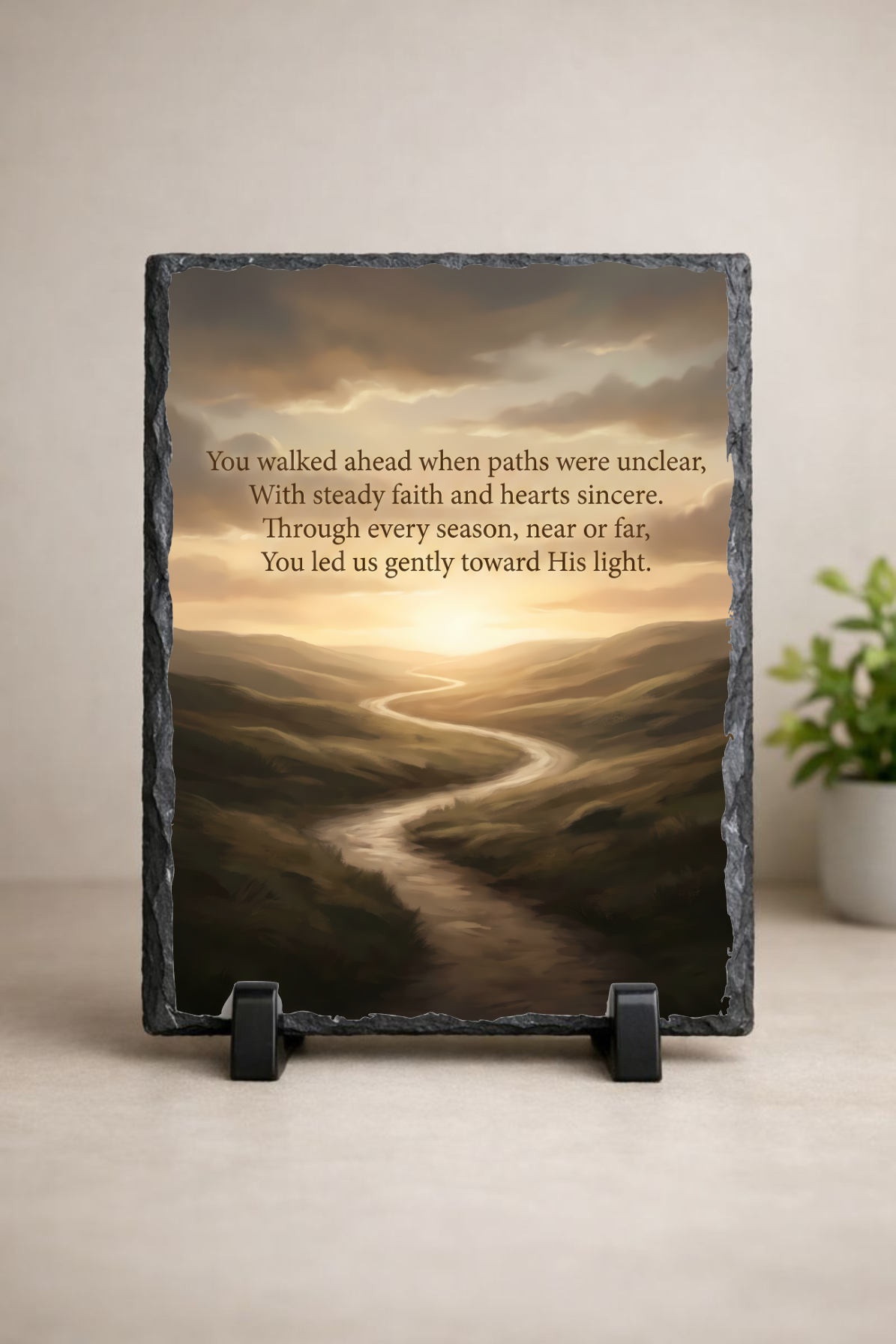 Faithful Shepherd Valley Path Pastor Appreciation Slate