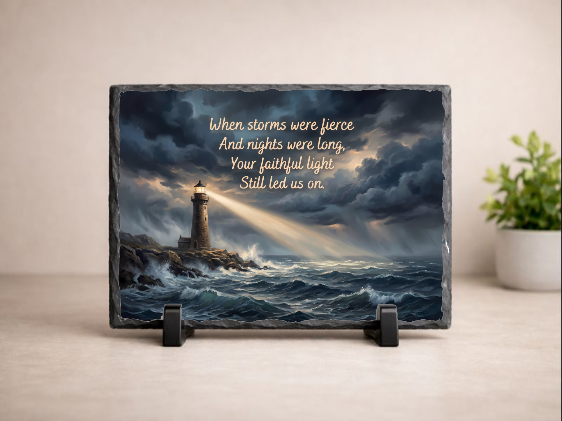 Steadfast Light Lighthouse Pastor Appreciation Slate