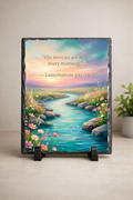 “His Mercies Are New Every Morning” Scripture Slate – Lamentations 3:22–23