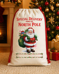 Special Delivery From the North Pole Personalized Santa Sack canvas gift sack