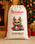 Christmas Reindeer Personalized Santa Sack canvas gift sack