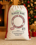 Sleigh Mail Special Delivery Personalized Santa Sack canvas gift sack