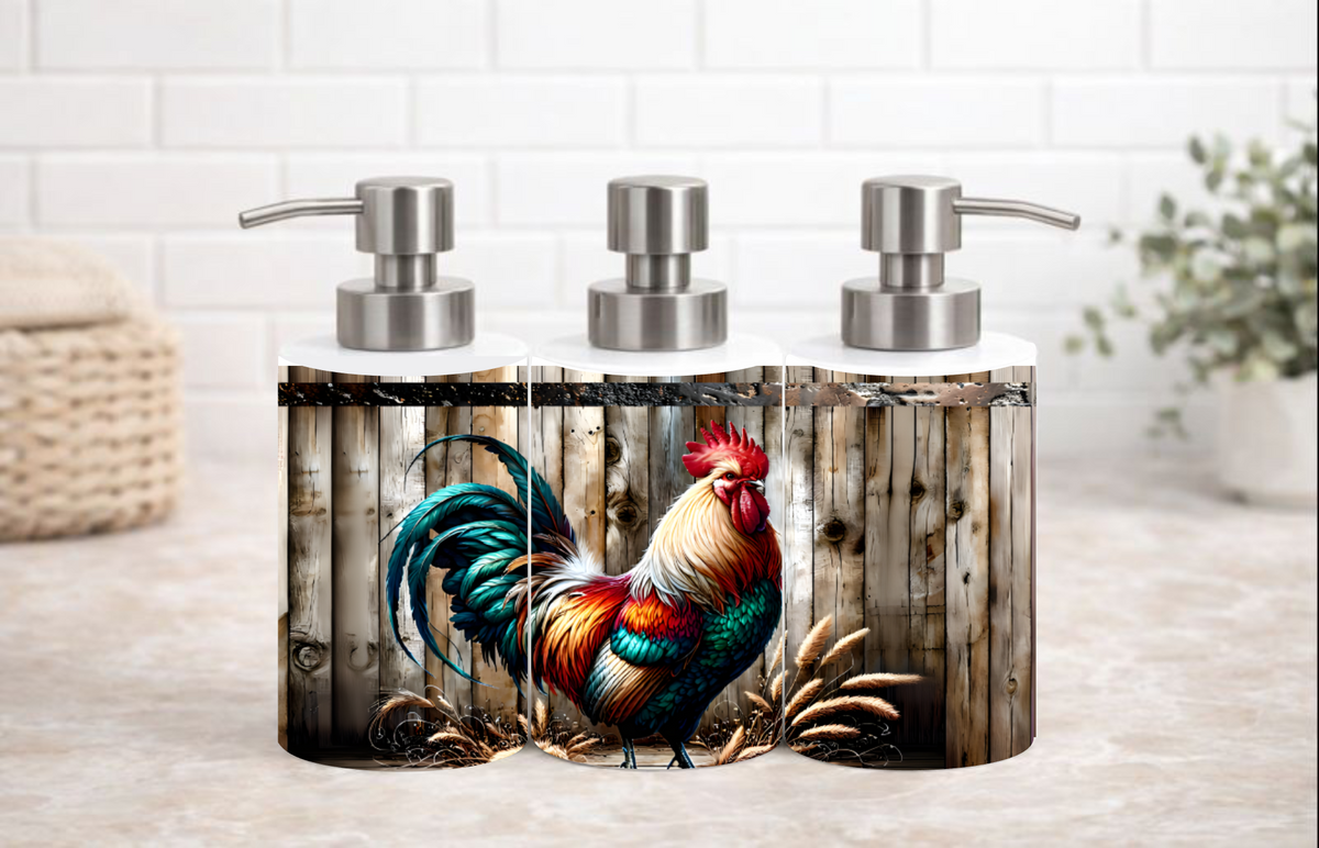 Rustic Rooster Farmhouse Soap & Lotion Dispenser – 18 oz