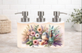 Soft Floral Bird Soap & Lotion Dispenser – 18 oz