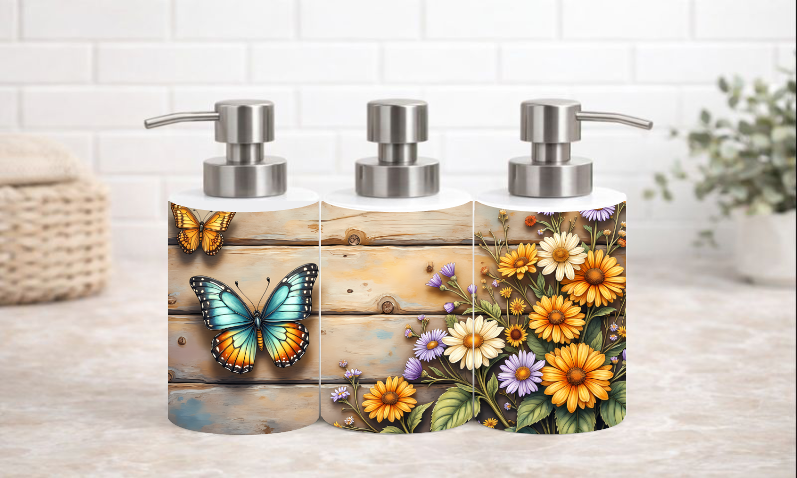 Rustic Buterfly Soap & Lotion Dispenser – 18 oz