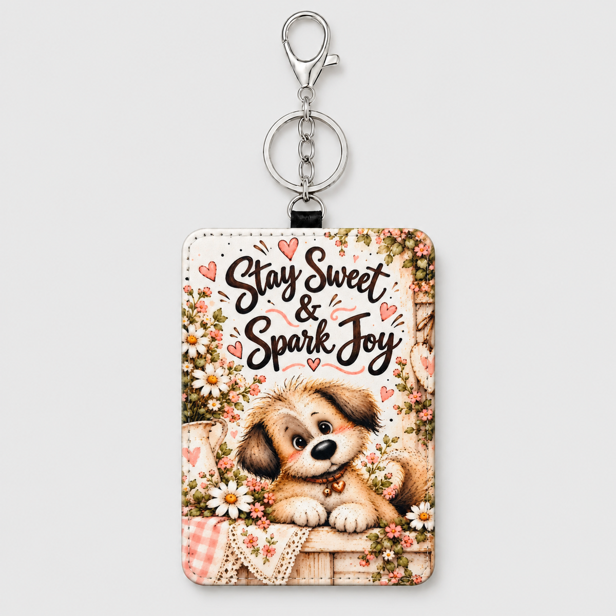 Stay Sweet & Spark Joy Puppy ID Holder