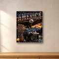 America Freedom Eagle and Truck aluminum sign in a room mockup