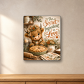 The Secret Ingredient Is Love aluminum sign in a room mockup