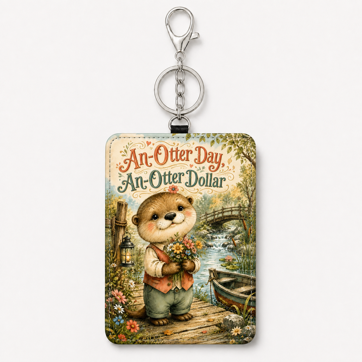 An Otter Day An Otter Dollar ID holder