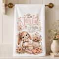 16 x 24 Christian kitchen towel with bunny and Romans 12:12