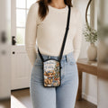 Christmas Is Calling Highland cow cellphone purse