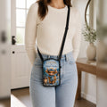 Cozy Calls and Winter Wishes Highland cow cellphone purse