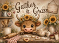Gather & Graze Highland Cow glass cutting board
