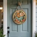 Christmas cocoa cheer door round