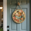 Mug Life gingerbread Christmas door round