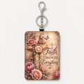 Faith Changes Everything floral ID holder