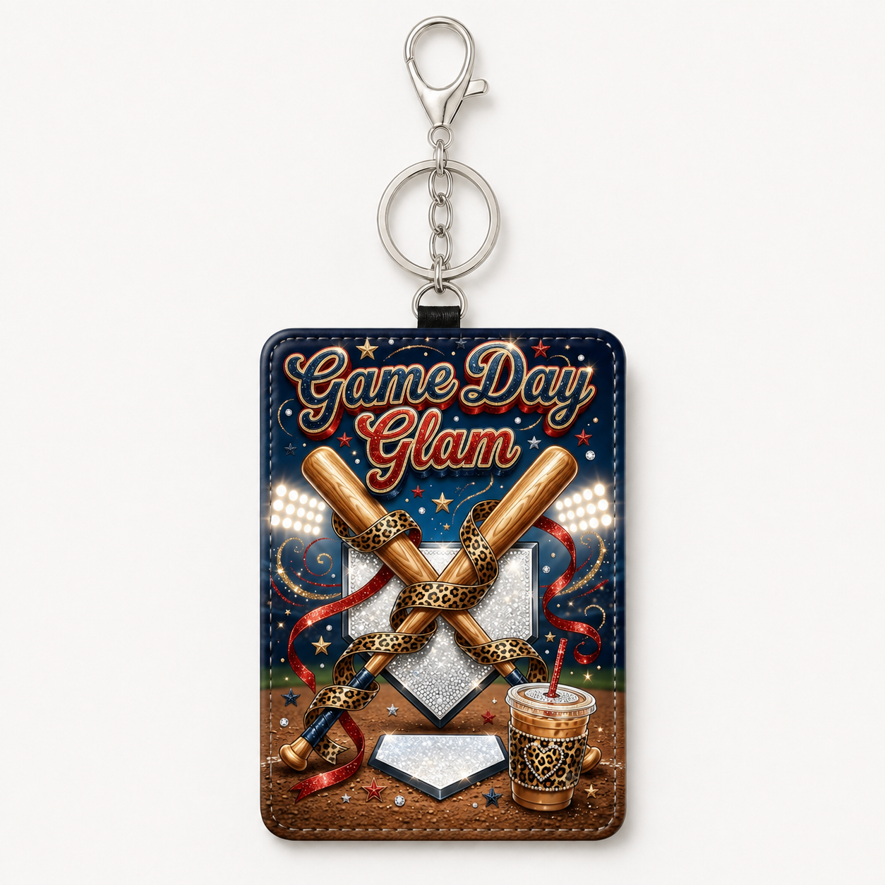 Game Day Glam baseball ID holder