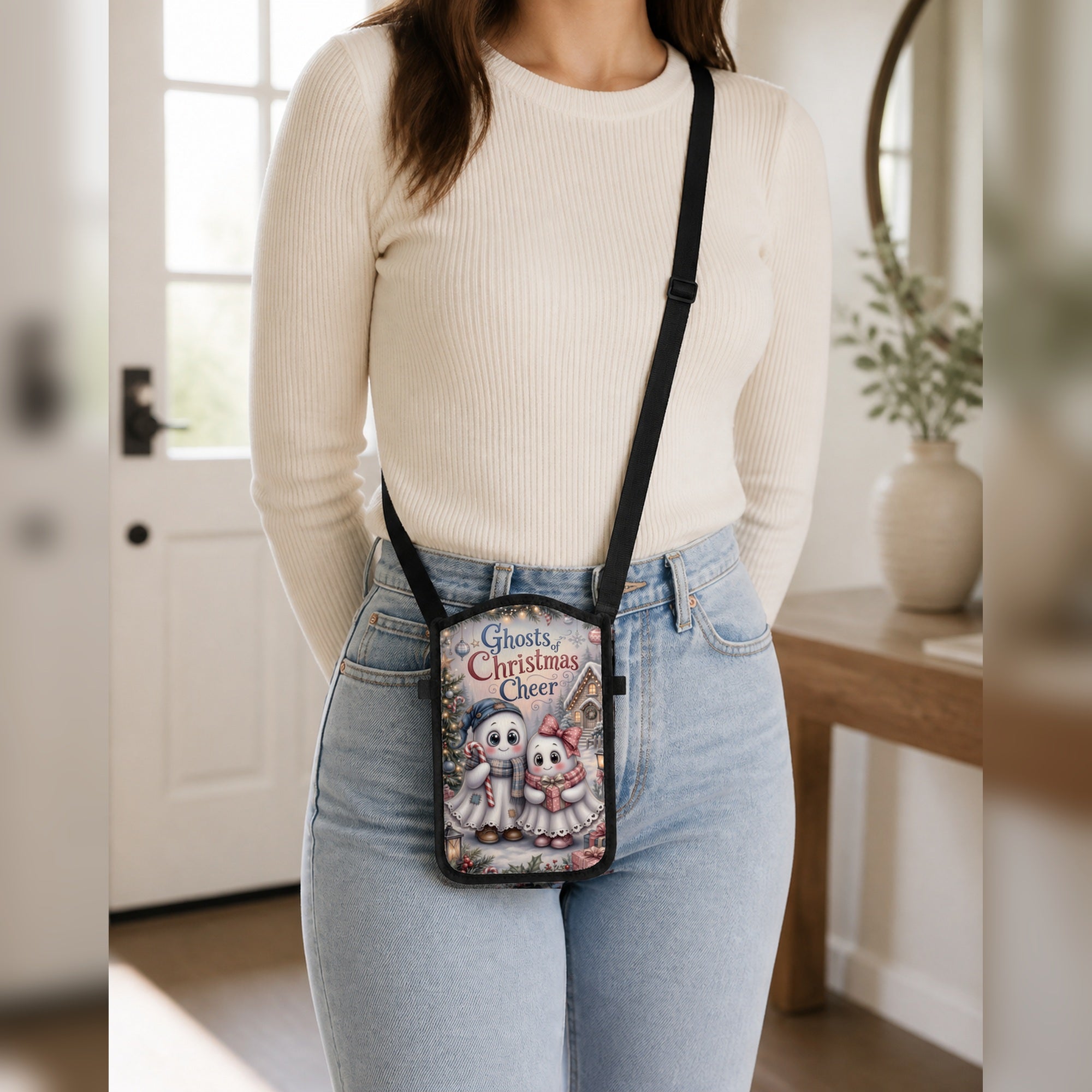 Ghosts of Christmas Cheer cellphone purse