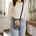 Snow Glad You Called snowman cellphone purse