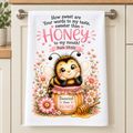 16 x 24 Christian kitchen towel with bee and Psalm 119:103