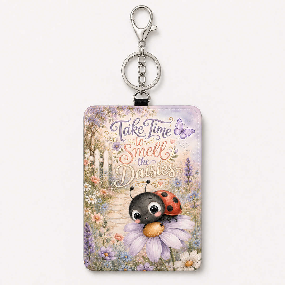 Take Time to Smell the Flowers ID holder